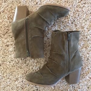 Green Suede Ankle Boots 💚